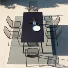 Stapelbarer Gartenstuhl aus verzinktem Metall Made in Italy 4 Stück - Vikas Viadurini