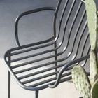Gartenstuhl aus Metall mit Armlehnen Made in Italy 2 Stück - Einfach Viadurini