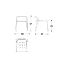 Gartenstuhl Aluminiumstruktur Made in Italy - Noss by Varaschin Viadurini