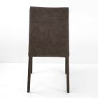 Indoor-Stuhl mit hoher Rückenlehne aus Kunstleder Made in Italy - Cleto Viadurini