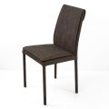 Indoor-Stuhl mit hoher Rückenlehne aus Kunstleder Made in Italy - Cleto