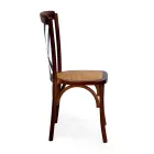 Stapelbarer Innenstuhl aus Eichenholz und Rattansitz - Barriera Viadurini