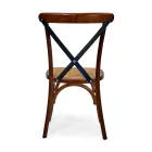 Stapelbarer Innenstuhl aus Eichenholz und Rattansitz - Barriera Viadurini