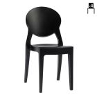Indoor- oder Outdoor-Stuhl aus Polycarbonat Made in Italy 4 Stück - Ice Viadurini