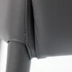 Esszimmerstuhl mit Armlehnen mit schwarzem Leder bezogen Made in Italy - Meyer Viadurini