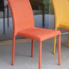 Esszimmerstuhl aus Metall mit farbigem Econabuk bezogen, 4 Stück - Anita Viadurini