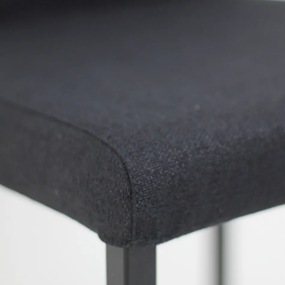 Esszimmerstuhl aus Stoff mit hoher Rückenlehne Made in Italy - Orietta Viadurini