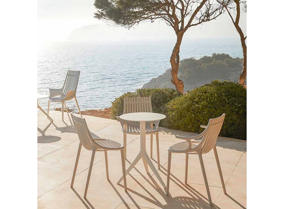 4-teiliger stapelbarer Outdoor-Esszimmerstuhl aus Kunststoff - Ibiza by Vondom Viadurini