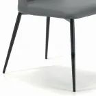 Wohnzimmerstuhl mit Beinen aus Stahl oder Holz, hergestellt in Italien – Florenz Viadurini