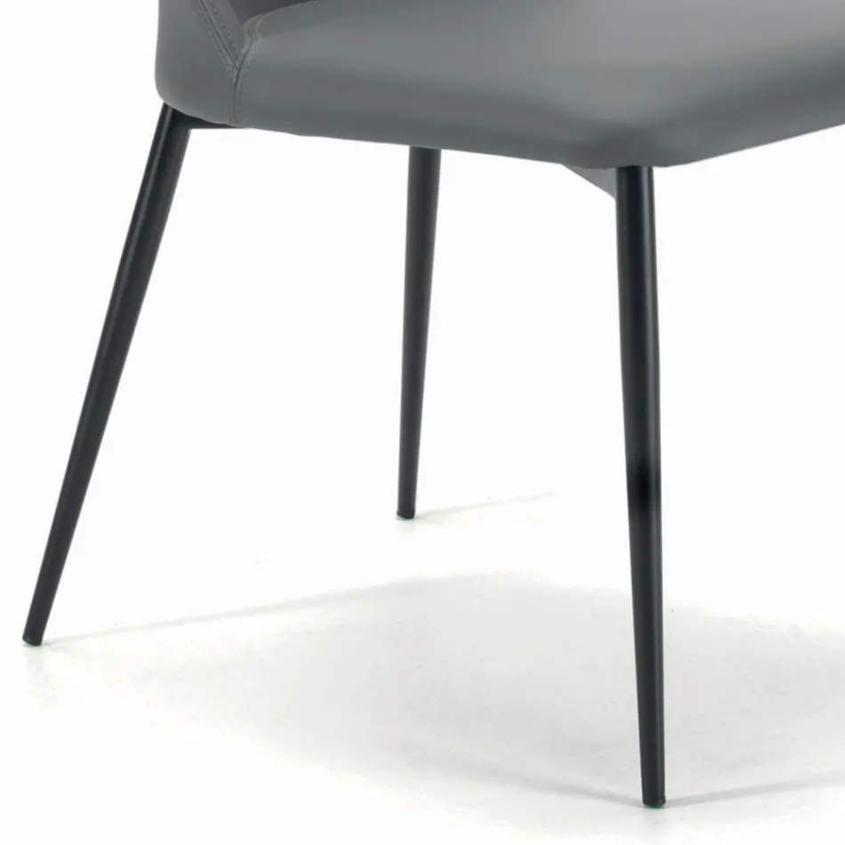 Wohnzimmerstuhl mit Beinen aus Stahl oder Holz, hergestellt in Italien – Florenz Viadurini