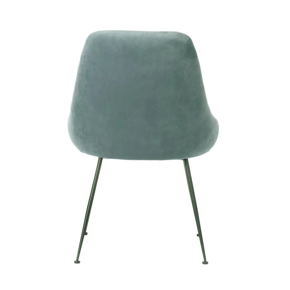 Wohnzimmerstuhl mit Sitz aus Mikrofaserstoff in verschiedenen Farben – Sandelholz Viadurini