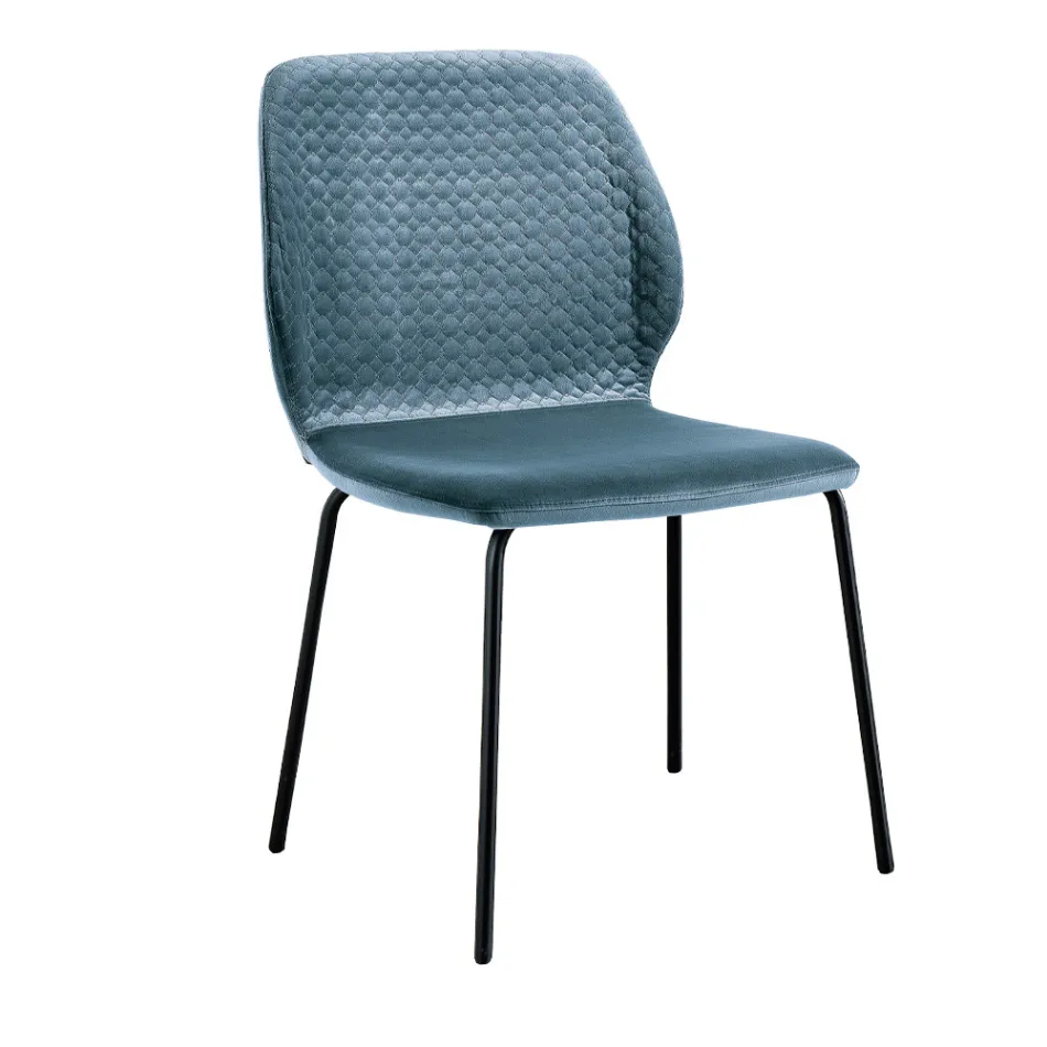 Eleganter Wohnzimmerstuhl im modernen Design aus farbigem Samt – Scarat Viadurini