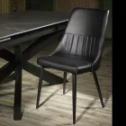 Wohnzimmersessel aus Metall und Öko-Leder in verschiedenen Ausführungen - Onde Viadurini