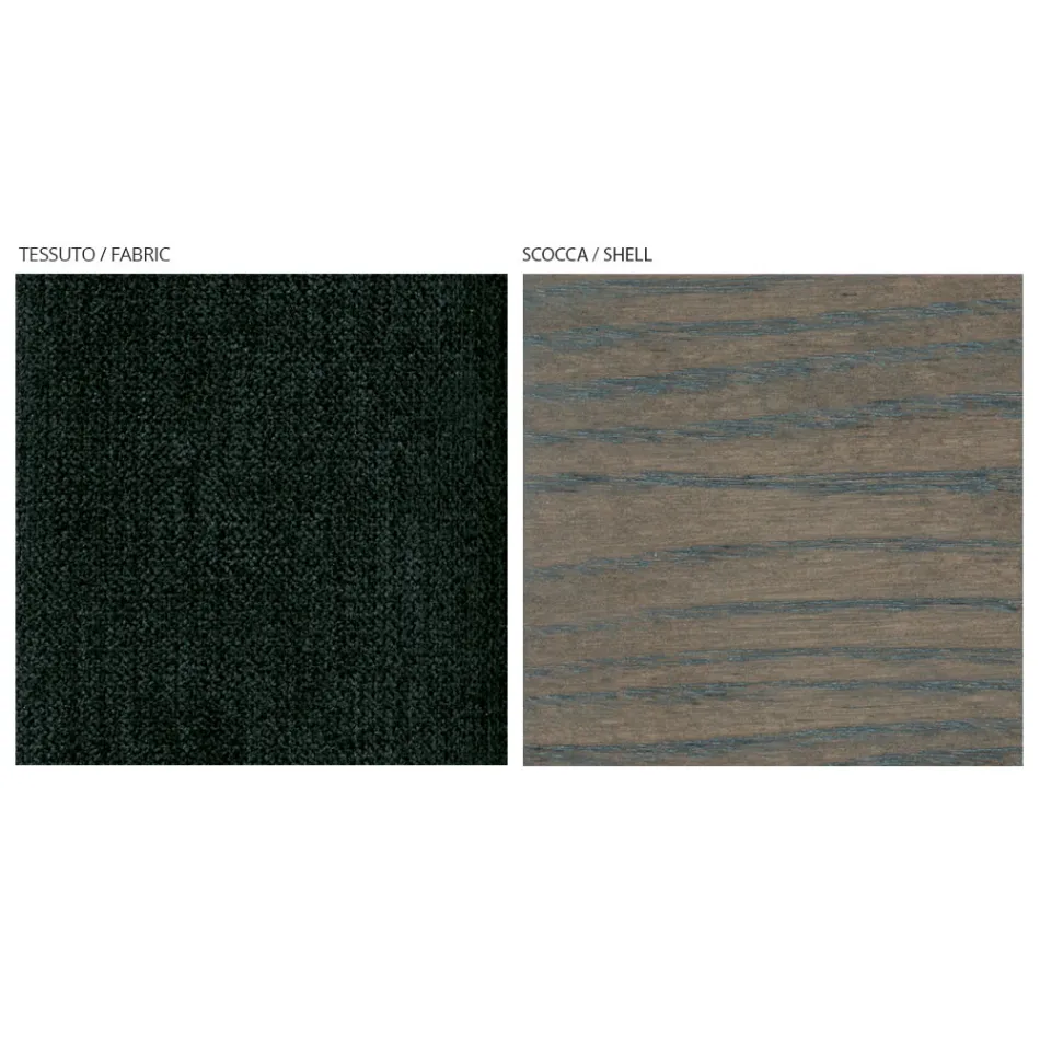 Wohnzimmerstuhl aus Stoff und massivem Buchenholz, hergestellt in Italien – Rein Viadurini