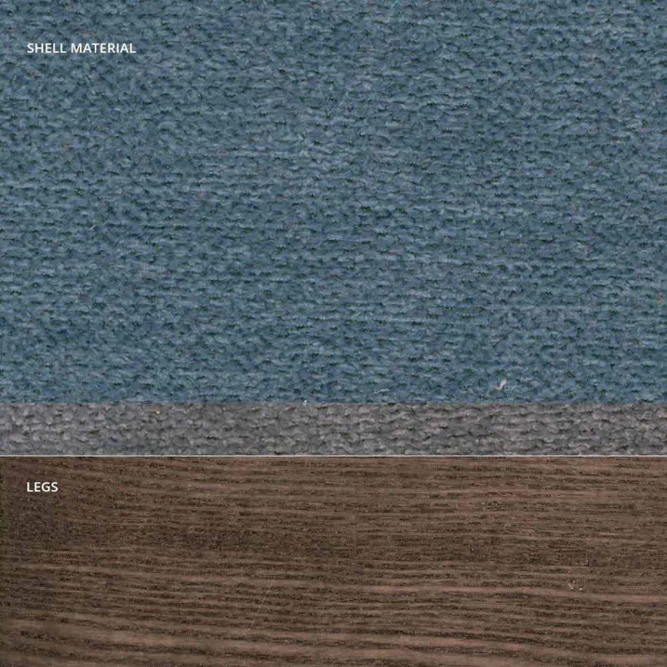 Wohnzimmerstuhl aus Stoff und modernem Holz, hergestellt in Italien, Oriella Viadurini