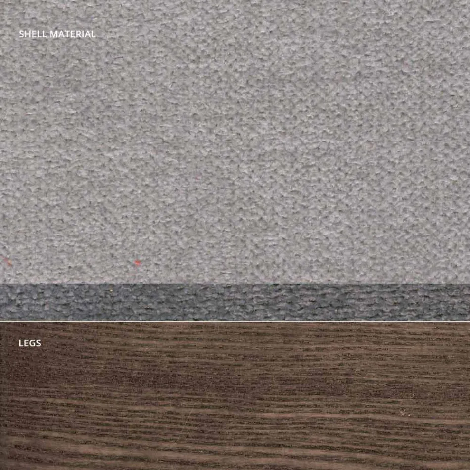 Wohnzimmerstuhl aus Stoff und modernem Holz, hergestellt in Italien, Oriella Viadurini