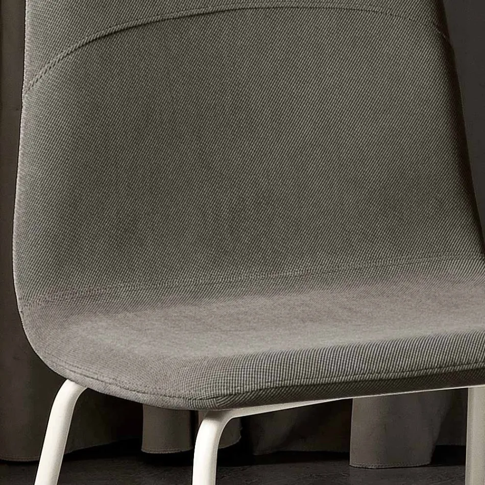 Moderner Wohnzimmerstuhl aus Stoff und Metall, hergestellt in Italien, Ägypten Viadurini