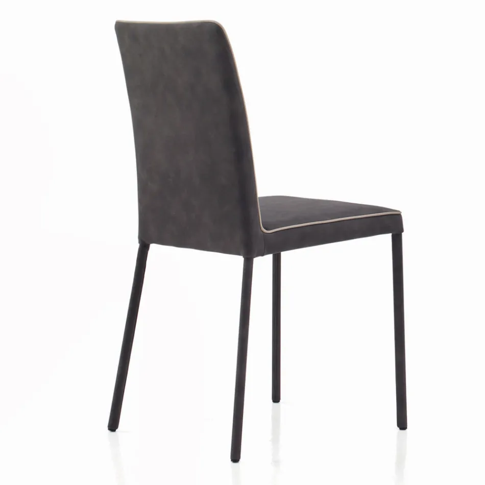 Wohnzimmerstuhl mit gepolsterten und lackierten Beinen, hergestellt in Italien – Catania Viadurini