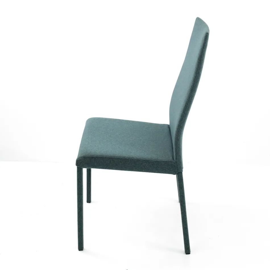 Wohnzimmerstuhl mit Stoffbezug Made in Italy - Roslin Viadurini