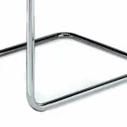 Bürostuhl aus Leder mit Gestell aus verchromtem Stahl Made in Italy - Elite Viadurini