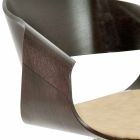 Designstuhl aus Eichen- oder Wengeholz mit italienischem Luxuskissen - Rimmel Viadurini