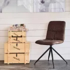 Stuhl im modernen Design mit Chiara-Stoff bezogen Viadurini