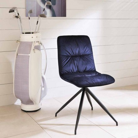 Stuhl im modernen Design mit Chiara-Stoff bezogen Viadurini