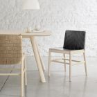 Hochwertiger Stuhl aus Buchenholz und Leder, hergestellt in Italien, 2 Stück – Nora Viadurini