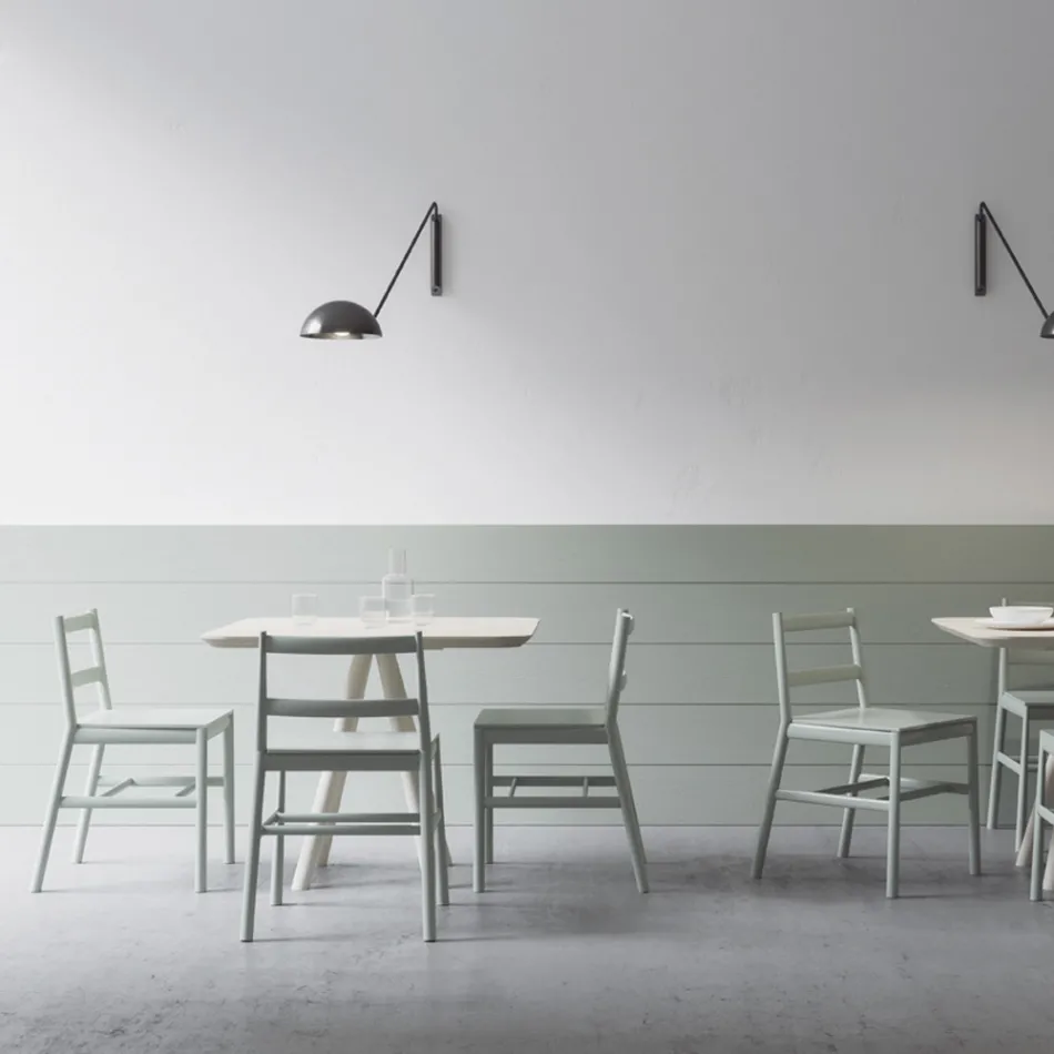 Hochwertiger Stuhl aus massivem Buchenholz, hergestellt in Italien, 2 Stück – Nora Viadurini