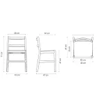 Hochwertiger Stuhl aus massivem Buchenholz, hergestellt in Italien, 2 Stück – Nora Viadurini