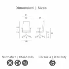 Chefsessel von Monocoque Büros Kunstleder Debora Viadurini