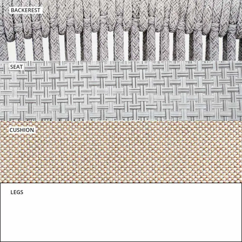Gartenstuhl mit Armlehnen Stapelbar gepolstert H 78cm - Smart von Varaschin Viadurini