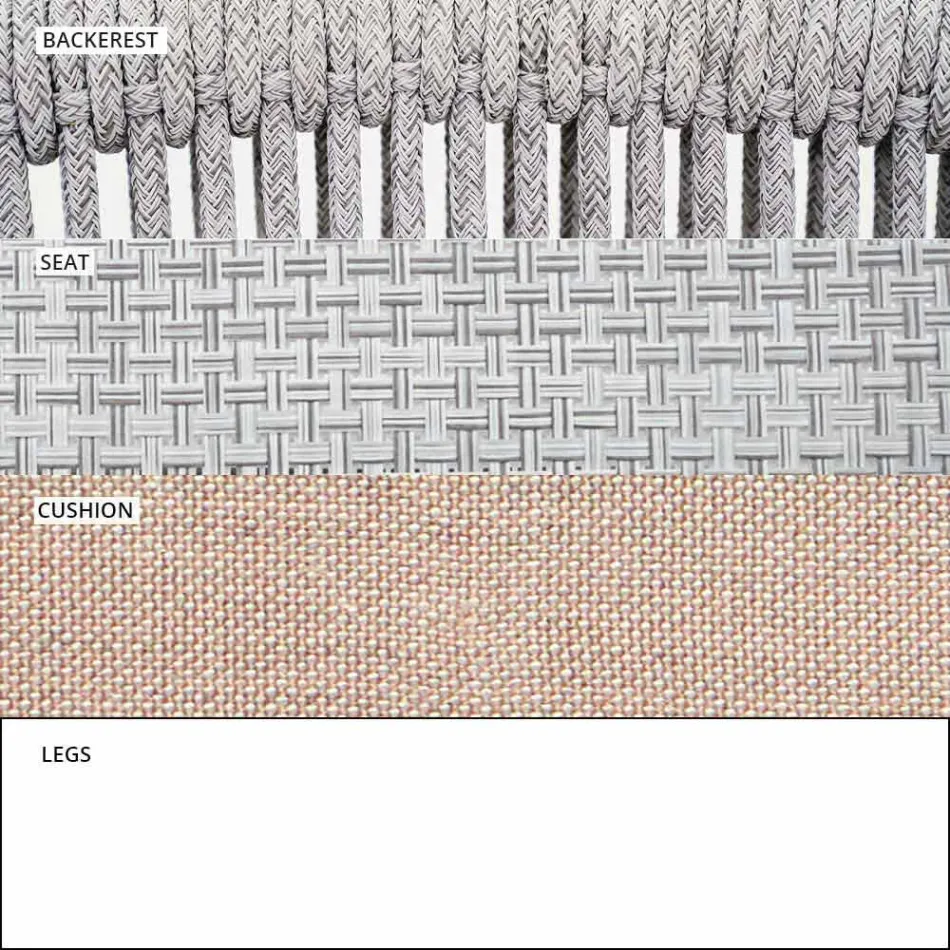 Gartenstuhl mit Armlehnen Stapelbar gepolstert H 78cm - Smart von Varaschin Viadurini