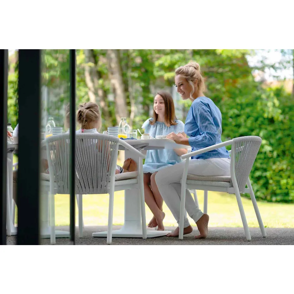 Gartenstuhl mit Armlehnen Stapelbar gepolstert H 78cm - Smart von Varaschin Viadurini