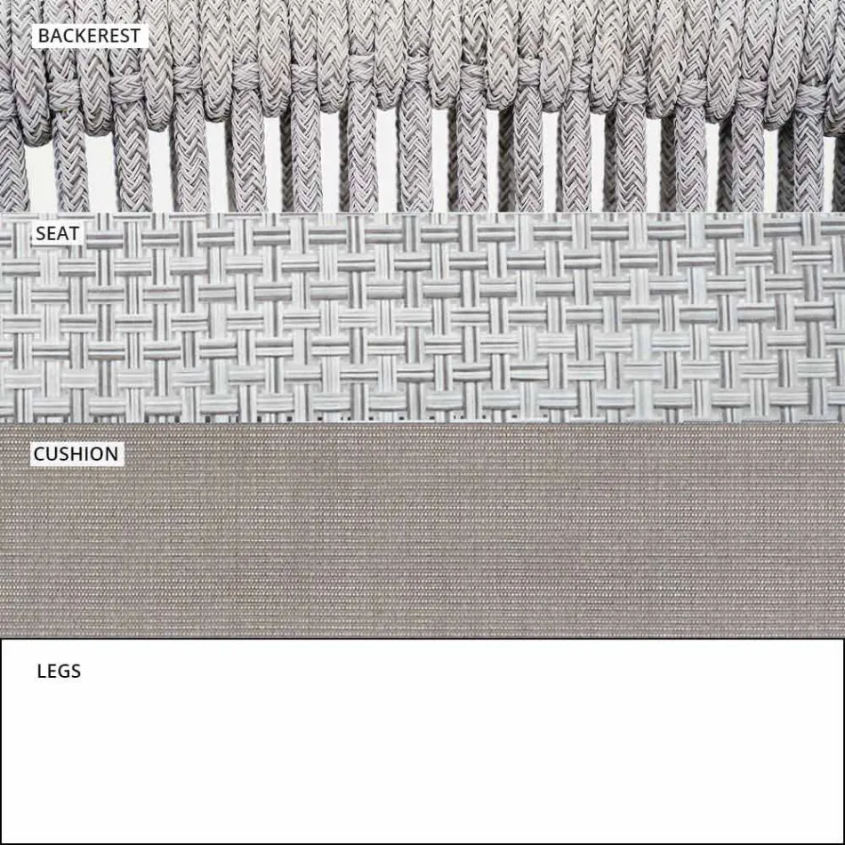 Gartenstuhl mit Armlehnen Stapelbar gepolstert H 78cm - Smart von Varaschin Viadurini