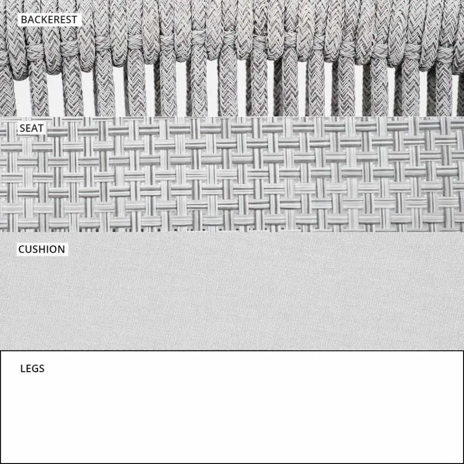 Gartenstuhl mit Armlehnen Stapelbar gepolstert H 78cm - Smart von Varaschin Viadurini