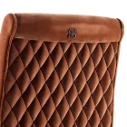 Polsterstuhl living aus Massivholz Grilli Zarafa in Italien hergestellt, 2 Stücke Viadurini