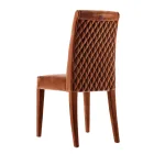 Polsterstuhl living aus Massivholz Grilli Zarafa in Italien hergestellt, 2 Stücke Viadurini