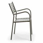 Stapelbarer Gartenstuhl aus lackiertem Metall Made in Italy, 8 Stück - Lina Viadurini