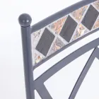 Stapelbarer Gartenstuhl aus Stahl mit oder ohne Armlehnen – Letizia Viadurini