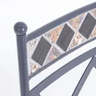 Stapelbarer Gartenstuhl aus Stahl mit oder ohne Armlehnen – Letizia Viadurini