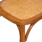 Stapelbarer Wohnzimmersessel aus Ailando-Holz und Wiener Stroh - Laguna Viadurini