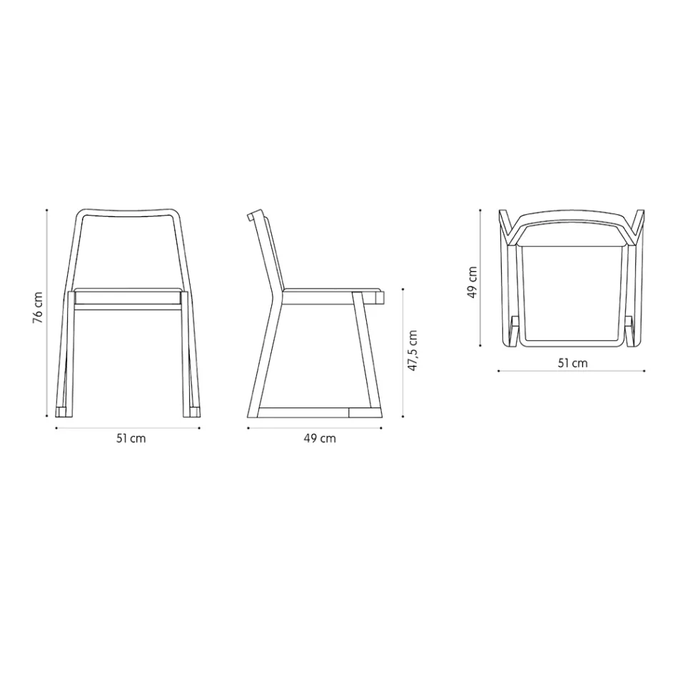 Stapelbarer Holzstuhl mit Samtsitz, hergestellt in Italien, 2 Stück – Leipzig Viadurini