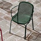 Stapelbarer Outdoor Metallstuhl Made in Italy, 4 Stück - Verna Viadurini