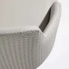 Öko-Ledersessel mit verzierter Rückenlehne und schwarzer Metallbasis, 2 Stück - Nima Viadurini