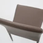 Desio moderner Design-Stuhl aus Öko-Leder für Küche oder Esszimmer Viadurini