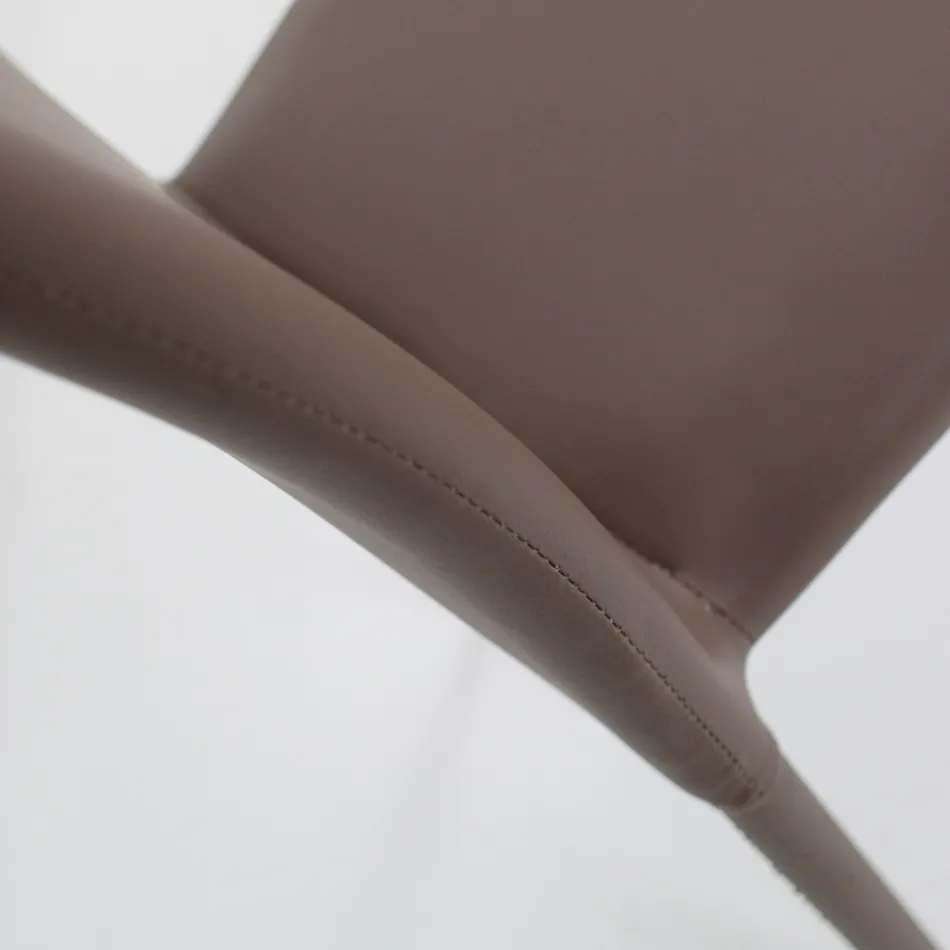 Desio moderner Design-Stuhl aus Öko-Leder für Küche oder Esszimmer Viadurini