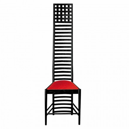 Stuhl aus schwarz lackierter Esche mit Sitz aus Baumwolle Made in Italy - Merapio Viadurini