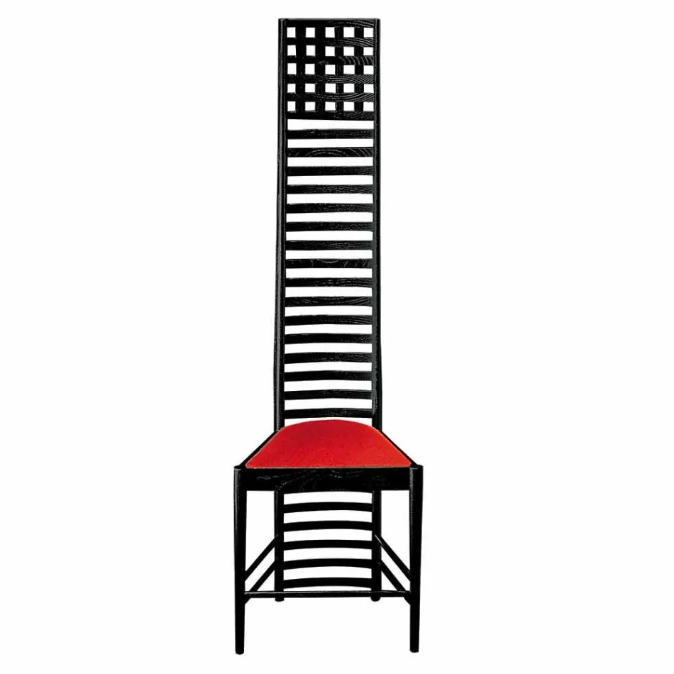 Stuhl aus schwarz lackierter Esche mit Sitz aus Baumwolle Made in Italy - Merapio Viadurini