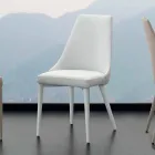 Metallstuhl komplett mit Nepitella-Ökoleder bezogen Viadurini